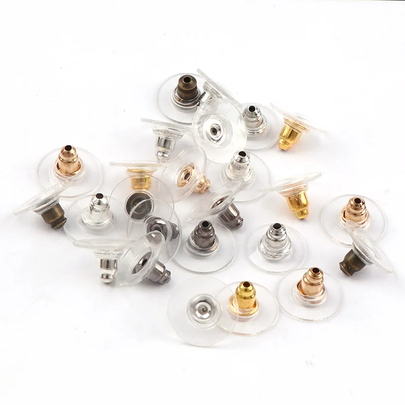 

11mm Frisbee Earrings Silicone Barrel Bullet Plastic Earnuts Rubber Ear Plugging Stopper DIY Earring back Earstud Findings