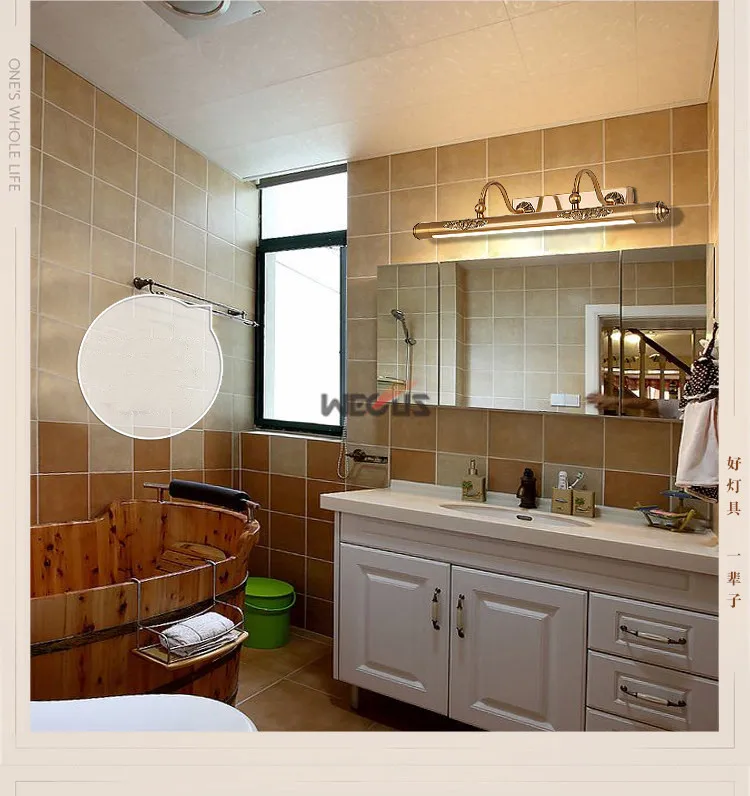 Отельный домашний предпочтительный светильник для ванной комнаты, светодиодный водонепроницаемый Американский светильник, зеркальная лампа 50 см, светящийся светильник ing