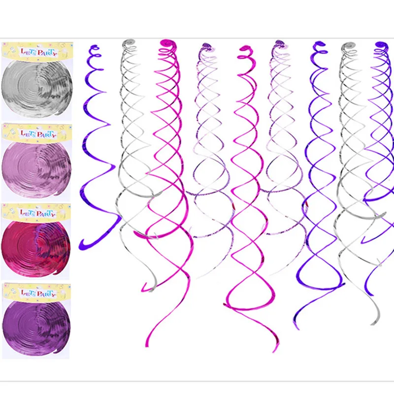 6 шт. потолочное вихревое украшение металлик для свадьбы Рождество Хеллоуин вечеринка в честь Дня Рождения украшения детский душ мальчик