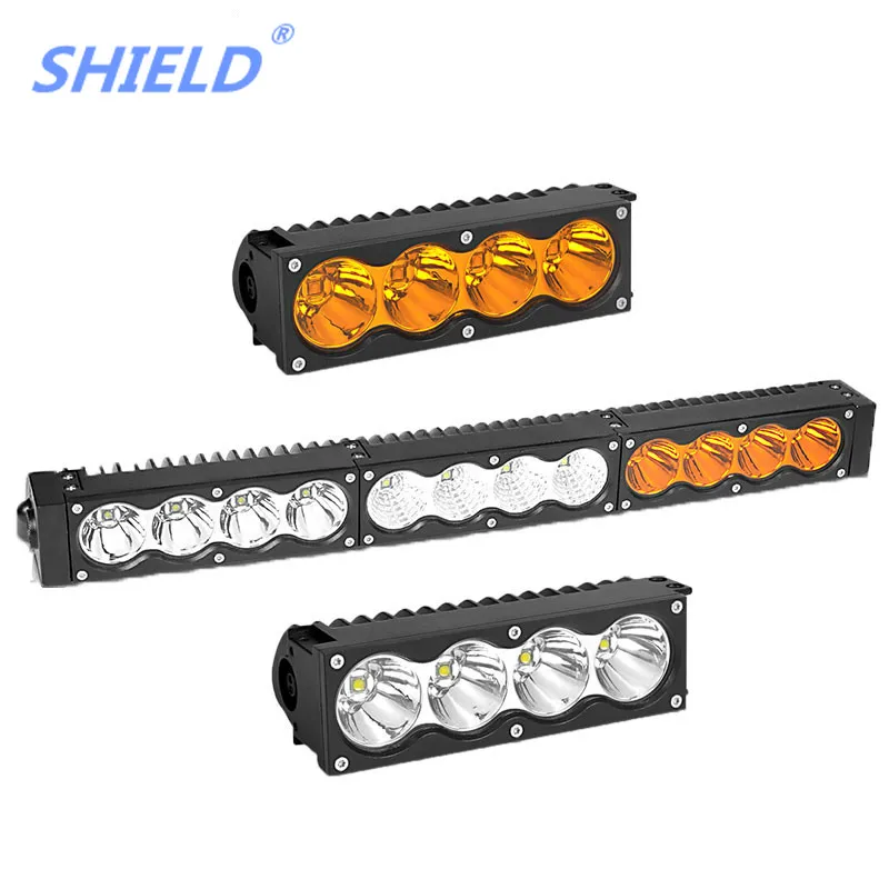 

SHIELD 7.5 inch 40W Modular Units Led Light Bar Single Row Stitching Led Work Light Amber White Flood Spot Combo 4300K Car Refit