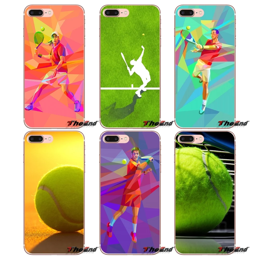 Прозрачный чехол из ТПУ для iPhone X 4 4S 5 5S 5C SE 6 6S 7 8 Plus Samsung Galaxy J1 J3 J5 J7 A3 A5 2016 2017 play tennis ball