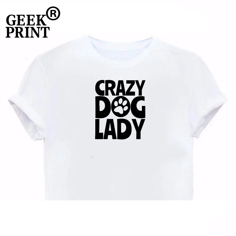 Женская футболка Crazy Dog Lady Doggie Pug Lover Cute Bulldog Love Футболка женские Топы дропшиппинг