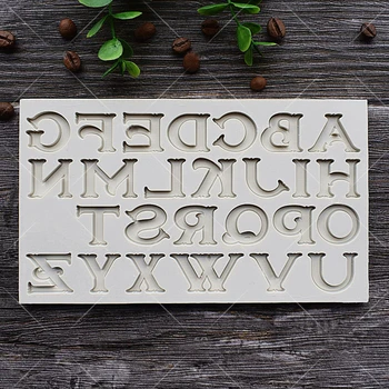 

Alphabets Letters Fondant Cake Mold Capital Silicone Cookie Mousse Chocolate Molds DIY Kitchen Baking