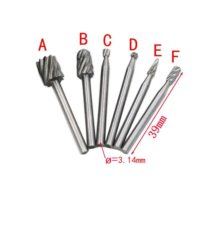 6pcs Dremel Rotary Tools Mini Drill Bit Set Cutting HSS Routing Router Grinding Bits Milling Cutters for Wood Carving Tool 6pcs Dremel Rotary Tools Mini Drill Bit Set Cutting HSS Routing Router Grinding Bits Milling Cutters for Wood Carving Tool