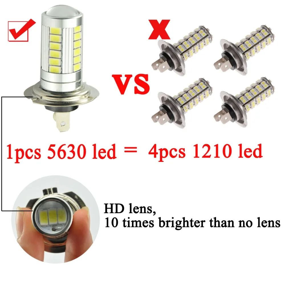Автомобильные противотуманные фары Xenplus 2 шт. H7 LED 33 SMD 5730 светодиодсветодиодный