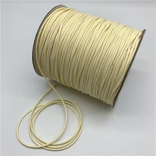 0,5 мм 0,8 мм 1 мм 1,5 мм 2 мм вощеный хлопковый шнур цвета слоновой кости вощеная нить веревка шнур ремешок Ожерелье Веревка для изготовления ювелирных изделий