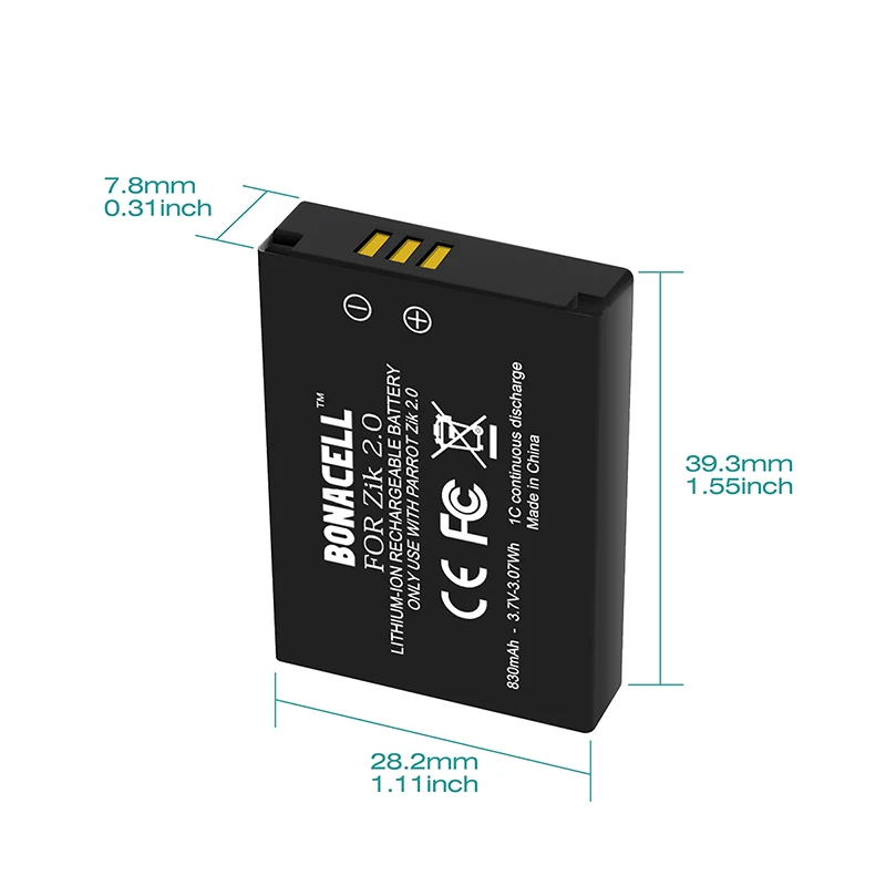 BATTOOL литий-ионная аккумуляторная батарея для Parrot Zik 2,0 Zik 3,0 Беспроводная гарнитура батарея 830mAh