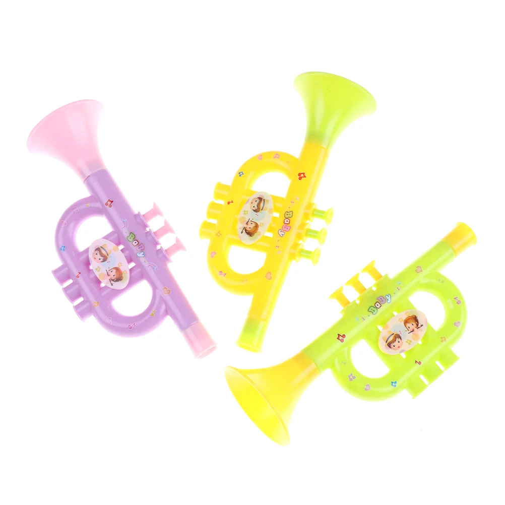 Bébé coloré en plastique trompette Hooters enfants instrument de musique jouet I 