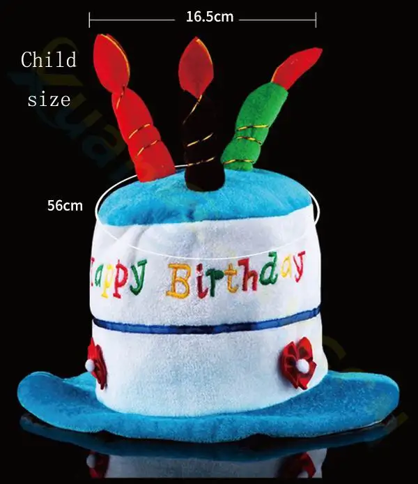 Хэллоуин Рождество украшения взрослых детей шапки ко дню рождения шляпа с тортом свечи праздник день рождения вечеринка костюм головной убор - Цвет: Kid blue