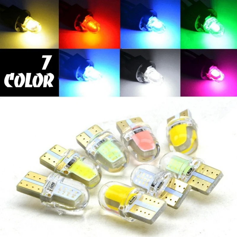 

t10 w5w 1 pcs LED W5W T10 194 168 W5W cob 8smd LED Parking lamp Auto Wedge Clearance lamp Canbus silica bright white licensed