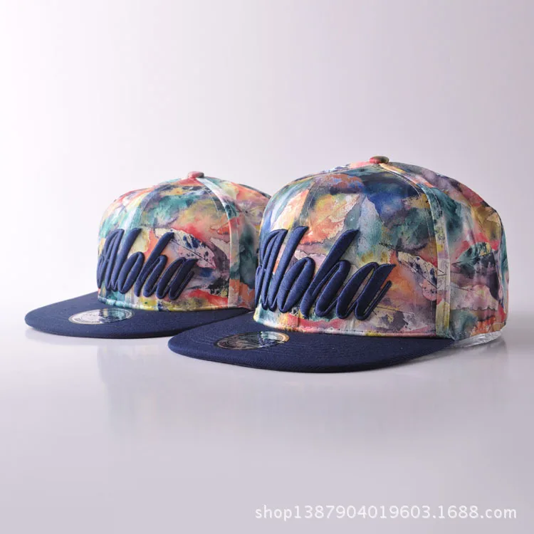 

2017 Spring And Autumn Parenting Hat Colour Tie-dyed Letter Embroidery Hip Hop Hats Men And Women Children Lovers Tide Cap
