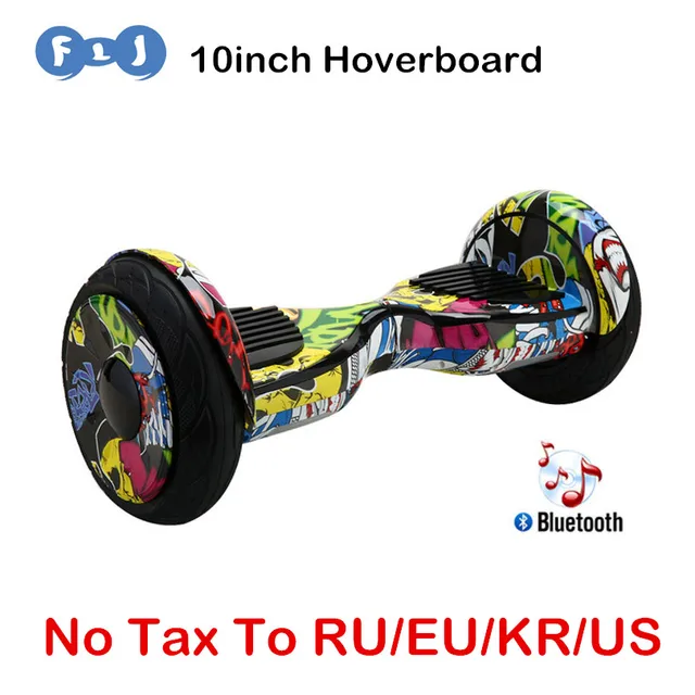 FLJ 10 дюймов Hoverboard Электрический Скутер Самостоятельно Балансировки Скутер 2 Умный Баланс Колеса электрический Скейтборд Hover Доска скейтборд