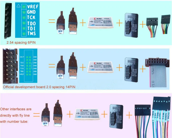 2 шт./лот Xilinx платформенный кабель DLC10 USB кабель для загрузки Jtag программист для FPGA/CPLD поддержка XP/WIN7/WIN8/Linux за пределами DLC9LP