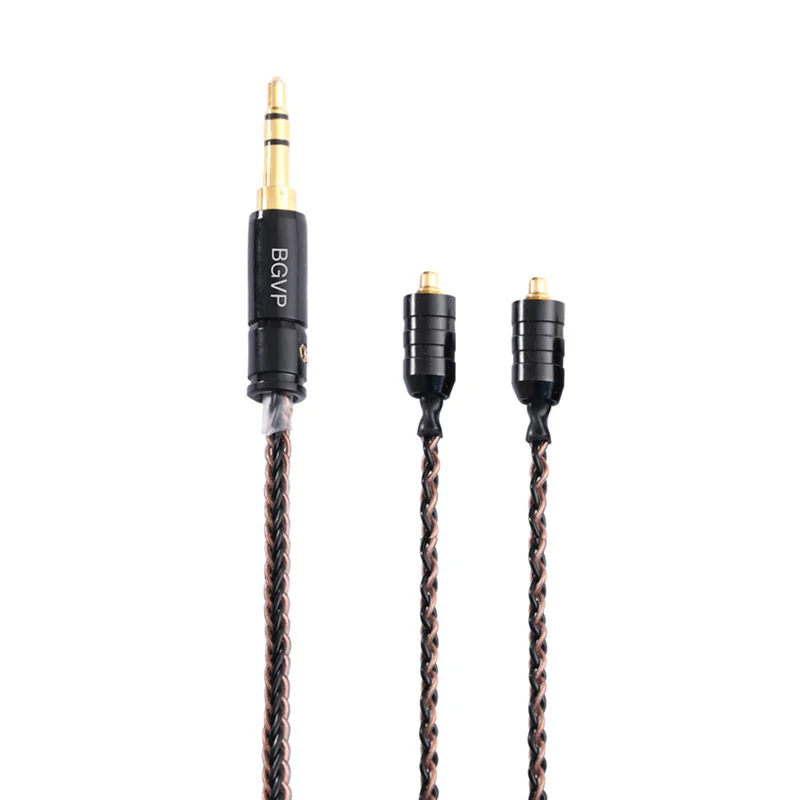 BGVP DX3 2,5 мм/3,5 мм OCC 8 нитей смешанный плетеный кабель для наушников MMCX 3 Частоты HIFI Earpone кабель с микрофоном/без микрофона