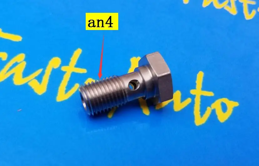 Parafuso de banjo de aço inoxidável 7/16 * 20unf rosca an4 an-4 -4an banjo parafuso adaptador de encaixe-0