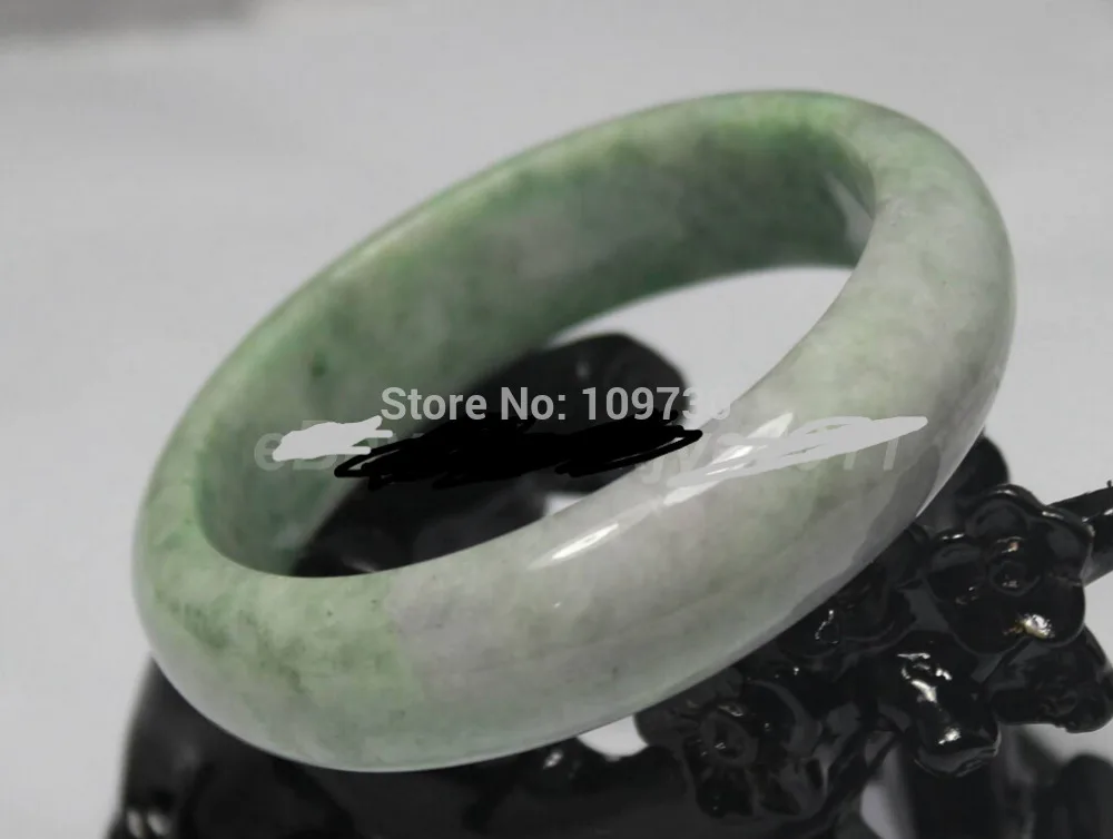 

001538 Certified Grade "A" Natural Lavender Green Jadeite Jade Gems (A0427) Bracelet -Top quality free shipping