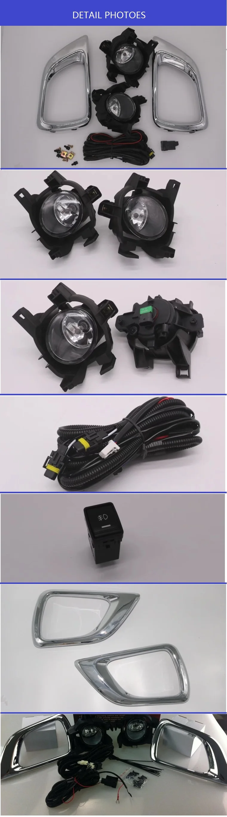 CITYCARAUTO FRONT DAY LIGHTS FOG LAMPS LIGHT FIT FOR NISSAN NAVARA NP300 FOG LAMP COVERS- PICKUP AUTO ACCESSORIES