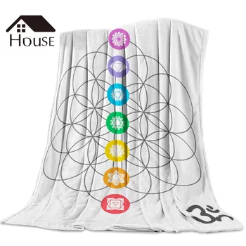 

BIGHOUSES Throw Blanket Colorful Icons Throw Blanket Soft Warm Microfiber Blanket Flannel Blanket