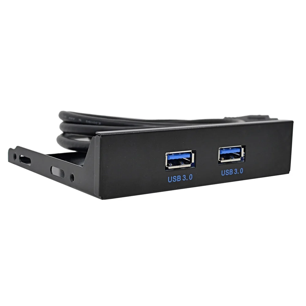 CHIPAL 20Pin 2 порта USB 3,0 Передняя панель кронштейн USB3.0 концентратор 20 Pin кабель адаптер для ПК настольный 3,5 ''FDD дисковод отсек