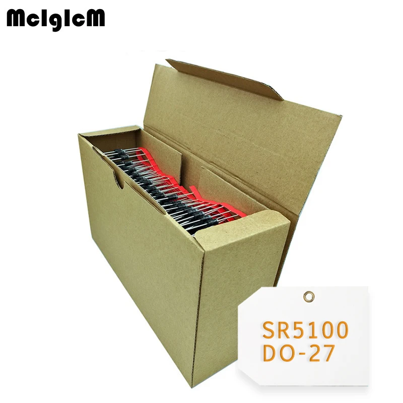 MCIGICM 1250 шт DO 27 5A 100V do 201ad диод Шоттки SR5100|Диоды| |