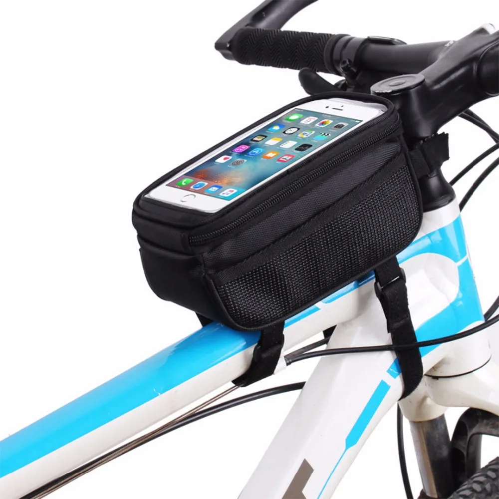 Велосипедная Водонепроницаемая седельная сумка, сумка на раме, сумка для велоспорта, кошелек-туба со съемным сенсорным экраном 5," 6. 2", Чехол-держатель для телефона