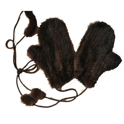 Лидер продаж, зимние женские перчатки, 3 цвета, вязаные перчатки из меха норки с отделкой из меха норки, вязаные варежки из норки, женский подарок для жены