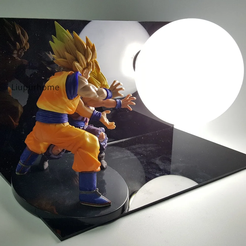 Dragon Ball Z Goku Гохан папы и сына светодио дный ночник настольная лампа Dragon Ball светодио дный освещение украшения на Рождество