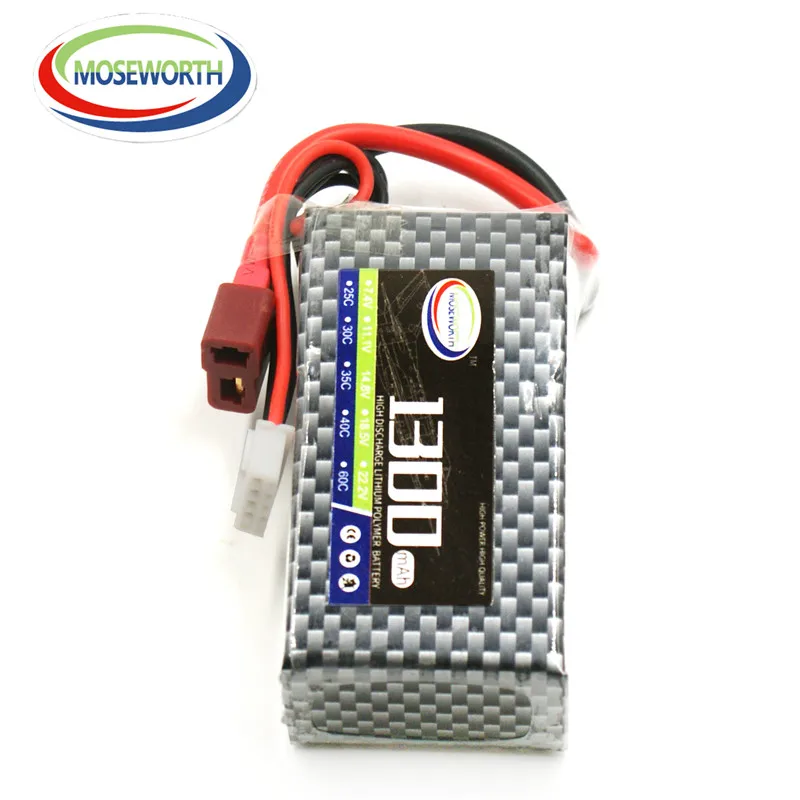 

MOSEWORTH 5S RC LiPo Battery 18.5v 1300mAh 25C For RC airplane helicopter car boat quadcopter Li-Polymer batteia Free shipping
