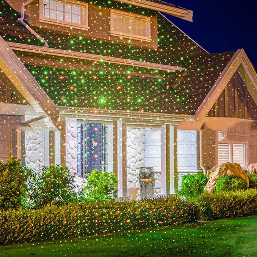 BEIAIDI открытый движущийся Полный небо Звезда Рождественский лазерный проектор душ пейзаж DJ диско светильник R& G сад лужайка праздник светильник ing