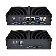 Qotom-Q310P мини Desktop с 2 HD видео Доль lan 6 USB 6 com Порты процессор Celeron 3215U Процессор Мини-ПК без вентилятора для компьютера