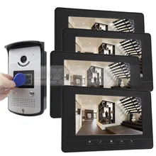 DIYSECUR 7 inch Video Door Phone Doorbell Home Security Intercom System RFID LED Night Vision RFID Camera 1 v 4