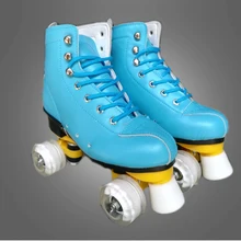 6 цветов Новые взрослые двухрядные роликовые коньки четырехколесные коньки для взрослых мужчин и женщин Уличная обувь для скейтборда