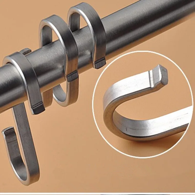 10 pcs S Shape Hooks Stainless Steel Hanger Clasp Rack Clothes Kitchen Pot Pan