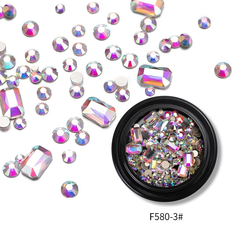 PinPai AB цвета смешанные стили Дизайн ногтей Стразы Декоративные Симпатичные с кристаллами для Типсы для маникюра кристалл камень аксессуары - Цвет: No.3