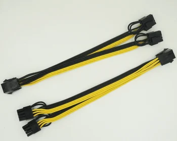 

6-pin PCI Express to 2x PCIe 8 (6+2) pin Motherboard Graphics Video Card PCI-e GPU VGA Splitter Hub Power Cable,50pcs/lot
