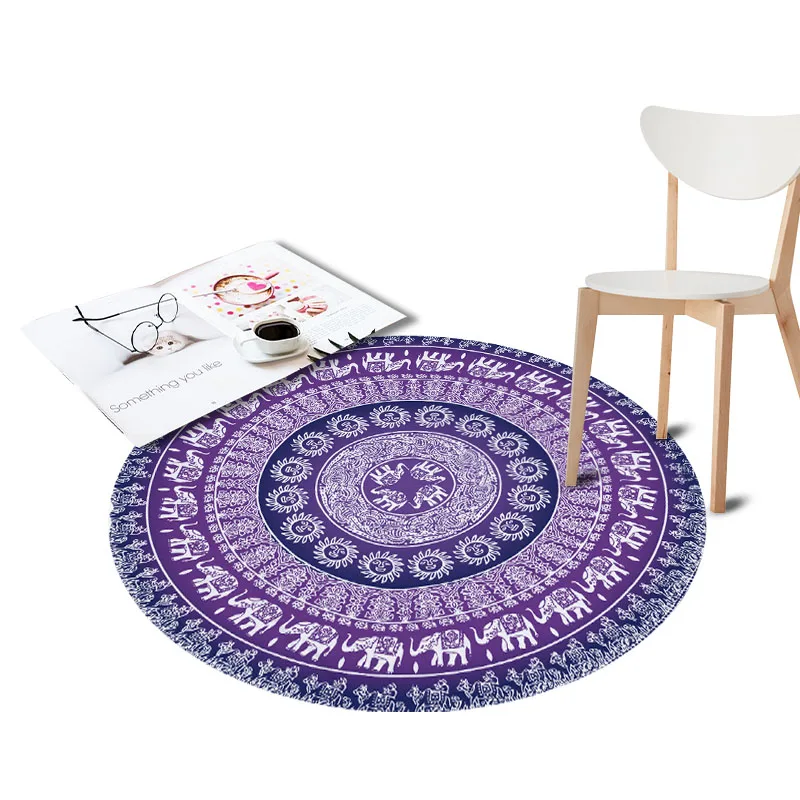 Anti-Slip Round Rugs Living Room Welcome Doormat Mandala Printed Carpet Door Floor Mats for Bedroom Kids Play Crawl Chair Mats Anti-Slip Round Rugs Living Room Welcome Doormat Mandala Printed Carpet Door Floor Mats for Bedroom Kids Play Crawl Chair Mats