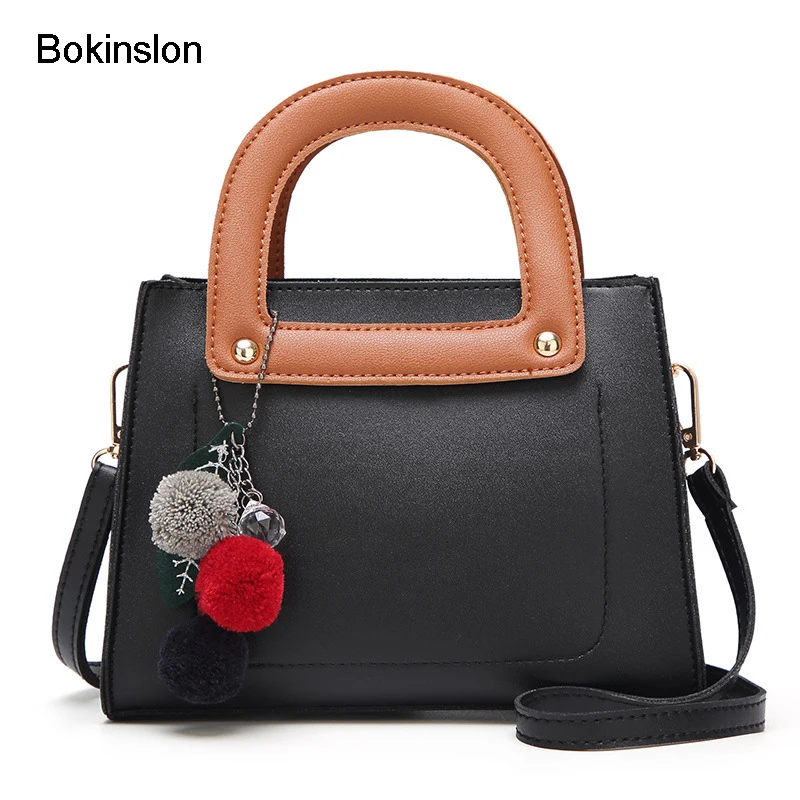 

Bokinslon Popular Handbags Woman Simple Casual Ladies Small Square Bags Solid Color PU Leather Women Crossbody Bag