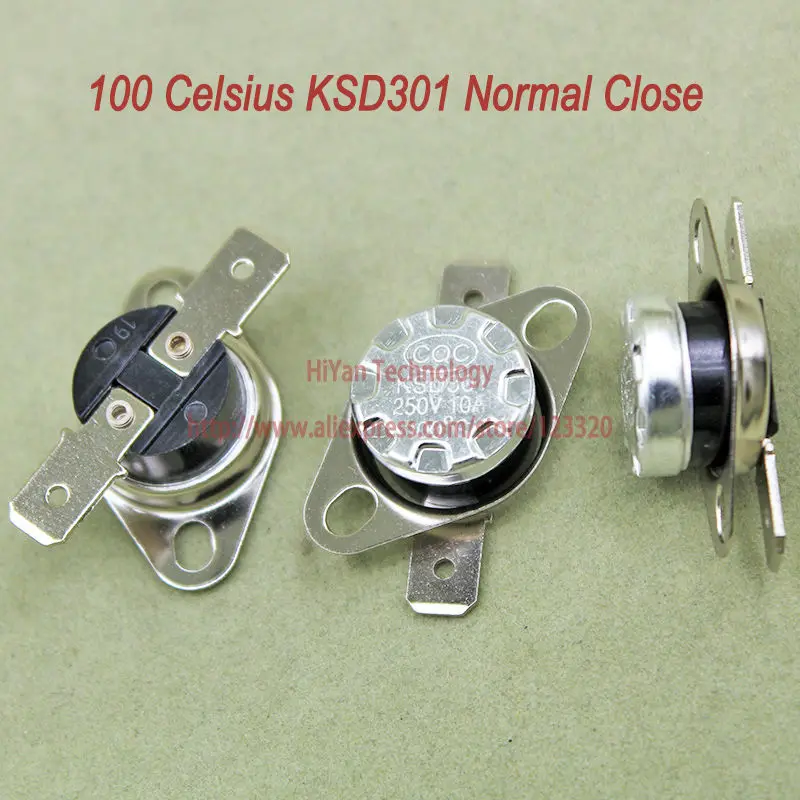 KSD301 Thermostat 110°C - 5 Stück Temperaturschalter Normal Geschlossen