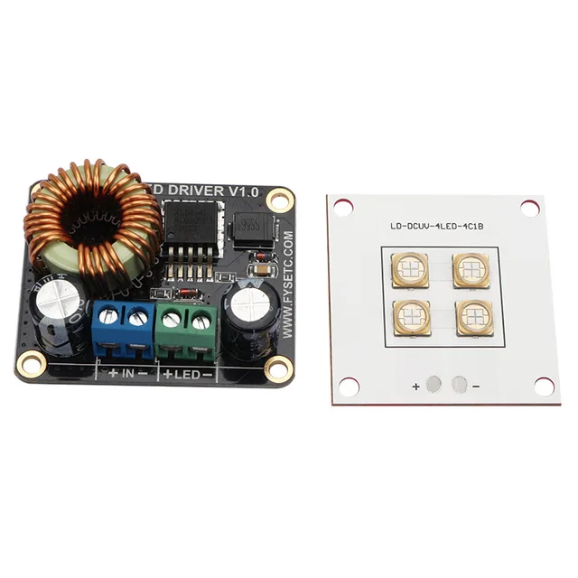 Best Price 40W UV Light Source lamp panel copper integrated+30W LED Boost Driver Board for UV SLA DIY Photosolidification 3d printer parts Best Price 40W UV Light Source lamp panel copper integrated+30W LED Boost Driver Board for UV SLA DIY Photosolidification 3d printer parts