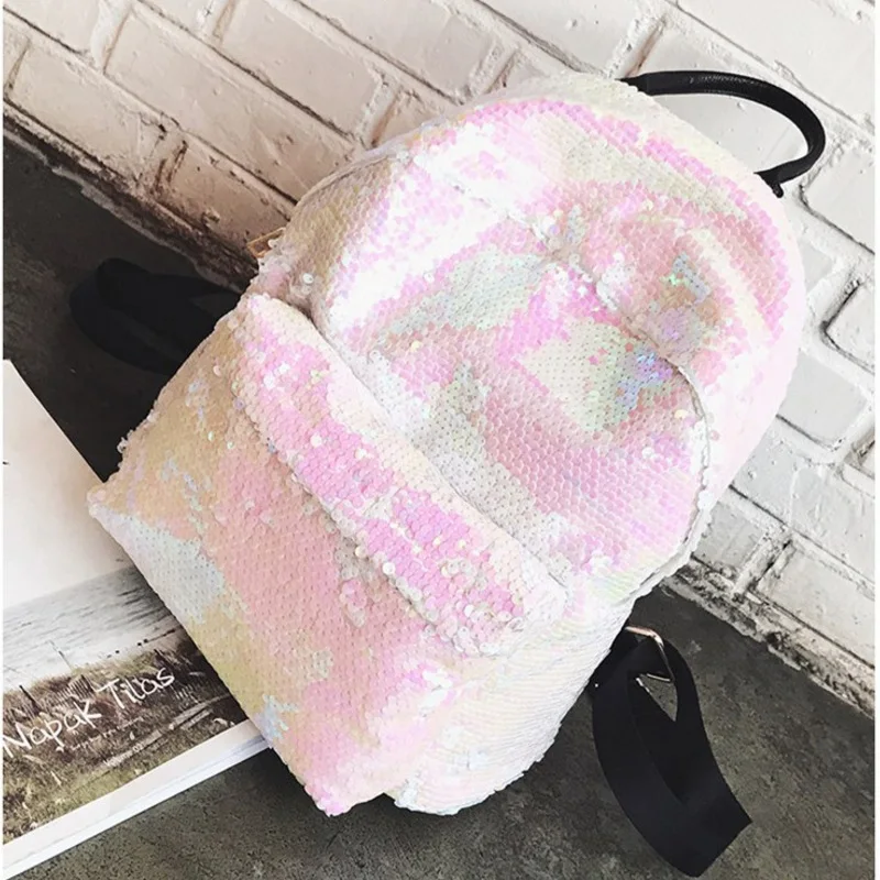 Mochila brillante de cuero de mujer con lentejuelas a la moda, Mochila brillante para niñas, Mochila escolar con purpurina, bolso de hombro brillante, bolsa de libros Paillette Mochila brillante de cuero de mujer con lentejuelas a la moda, Mochila brillante para niñas, Mochila escolar con purpurina, bolso de hombro brillante, bolsa de libros Paillette