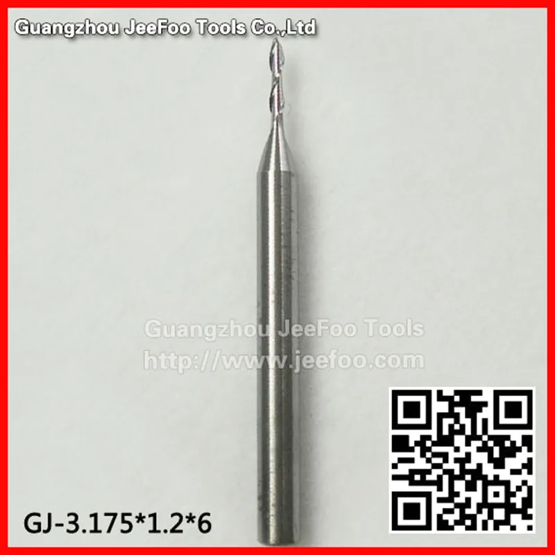 

3.175*1.2*6mm Soild Carbide 2 Flutes Spiral End Milling, CNC Router Bits for Engraving