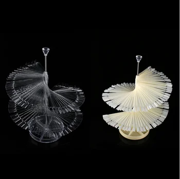 

120 Sticks Nail Art Clear Large Display Stand Spiral False Nails Display Shelf Practice Tools For Nails Polish Showing shelf