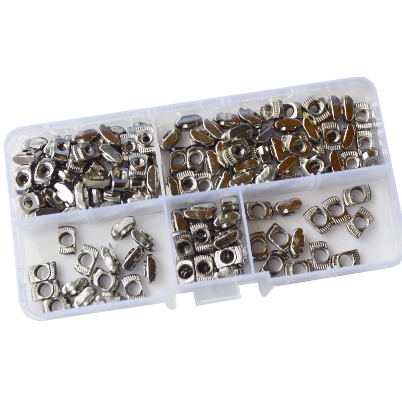 

2020 serie Slot T-nut Sliding T Nut Hammer Drop In Fasten Connector Aluminum Extrusion Profile Groove Assortment Kit M3 M4 M5