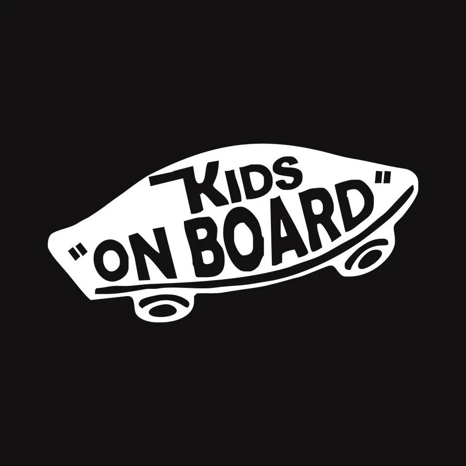 Cunymagos KIDS ON BOARD Baby on Board Warning Sticker Decals Skateboard Motorcycle Vinyl Car Stickers Decal Car Styling 198 CM  (4)