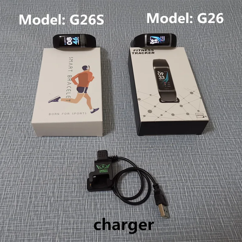 Зарядное устройство AMYNIKEER для смарт браслета G26 100% оригинал с зажимом G26S кабель