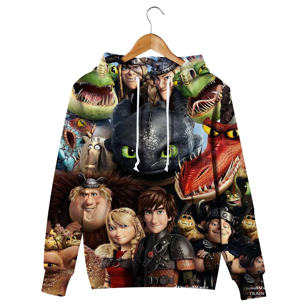 Косплей хит Как приручить дракона 3 Hiccup костюмы 3D печать Беззубик толстовки