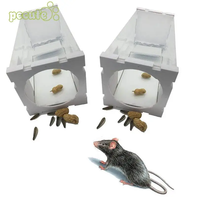 

New Transparent Rat Cage Mice Rodent Control Mouse Trap Humane Box Live