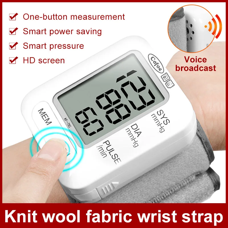 

Cofoe Home Automatic Wrist Digital Blood Pressure Monitor Measuring Sphygmomanometer Medical Equipment Health Care Wrist Type