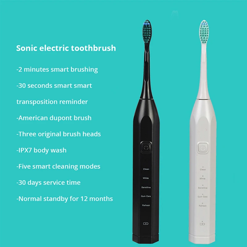 

Sonic electric toothbrush Adult Whitening soft Waterproof automatic toothbrush Gum brush magnetic levitation electric brush