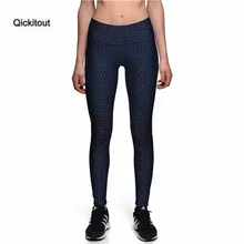 Qickitout леггинсы женские сексуальные новые леггинсы синий Леопардовый 3D принт женские брюки с высокой талией брюки ropa mujer плюс размер